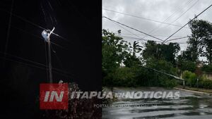 ANDE TRABAJA PARA NORMALIZAR RECLAMOS TRAS FUERTE TORMENTA EN ITAPÚA