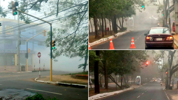 Avenida Boggiani sigue bloqueada por humo tóxico tras incendio