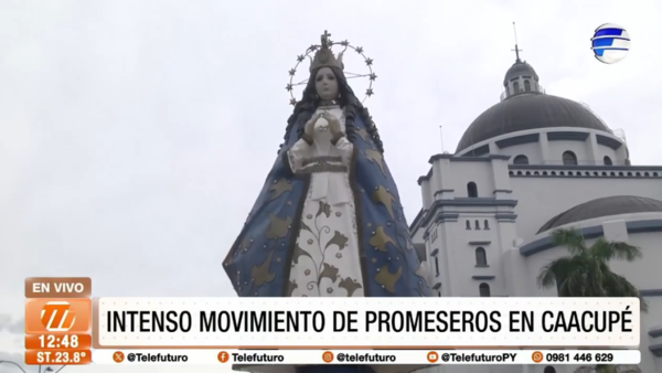 Intenso movimiento de promeseros en Caacupé