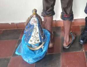 Detienen a hombre que robó una figura de la Virgen de Caacupé  - Policiales - ABC Color