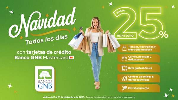 “Navidad Todos los Días”: Banco GNB presenta beneficios para sus clientes - Empresariales - ABC Color
