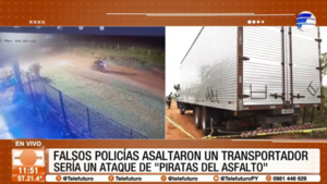 Falsos policías asaltaron un transportador en Ypacaraí