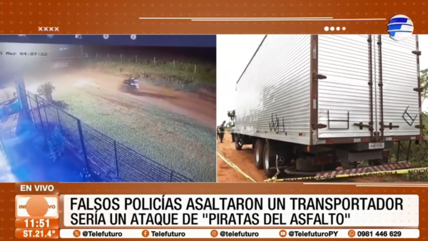 Falsos policías asaltaron un transportador en Ypacaraí