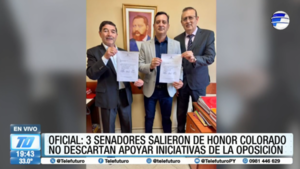 Tres senadores se apartan de Honor Colorado y forman bancada independiente