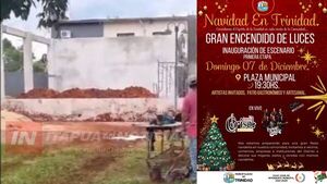 TRINIDAD ULTIMA DETALLES PARA LA INAUGURACIÓN Y ENCENDIDO DE LUCES