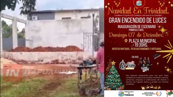 TRINIDAD ULTIMA DETALLES PARA LA INAUGURACIÓN Y ENCENDIDO DE LUCES