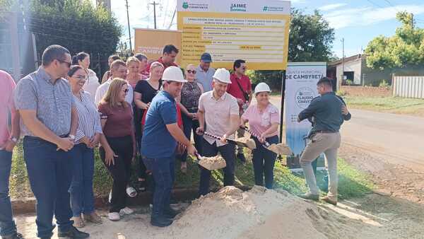 Cambyretá inicia importante obra de canalización y veredas con inversión de Gs. 961 millones