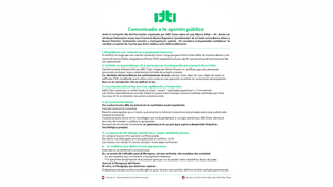 ITTI LANZÓ UN COMUNICADO A LA OPINIÓN PÚBLICA