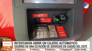 Intentan forzar un cajero automático en estación de servicios de CDE