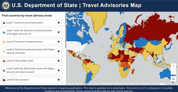 Paraguay en Nivel 1 de alerta de viaje de EE.UU. con algún riesgo