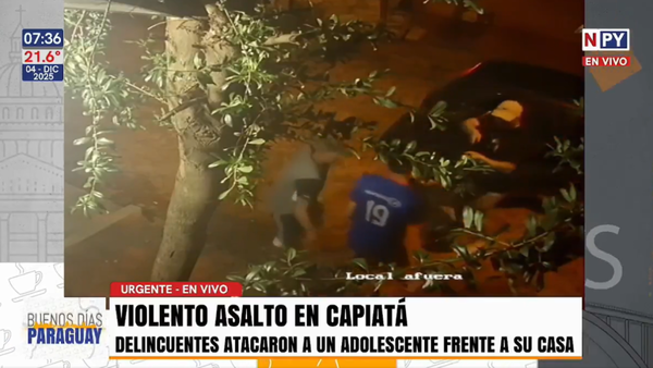“Autochorros” asaltan a punta de arma de fuego a un menor frente a su casa en Capiatá