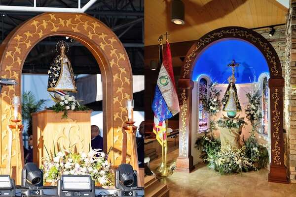 Paraguayos en EE.UU. muestran réplica del retablo de la Virgen de Caacupé - Nacionales - ABC Color