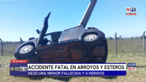 Tragedia en Arroyos y Esteros: una niña de 7 años muere en accidente de tránsito