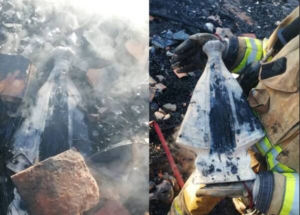 Imágen de la Virgen salió intacta en medio de un incendio