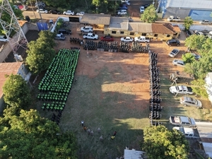 Fuerte despliegue policial ante inminente invasión de tierras en Santa Rosa del Aguaray