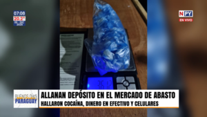 Cuatro detenidos y droga incautada en allanamientos simultáneos en el mercado de Abasto
