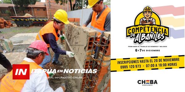 ENCARNACIÓN SERÁ SEDE ESTE SÁBADO DE LA SEGUNDA COMPETENCIA DE ALBAÑILES