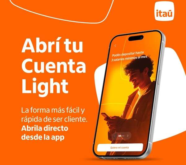 Cuenta Light, una nueva forma de llegar a todo lo que ofrece Itaú - Empresariales - ABC Color