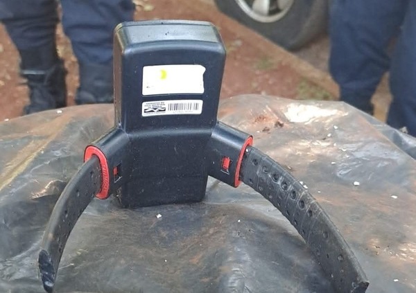 Hallan tobillera electrónica de monitoreo abandonada en un baldío en CDE