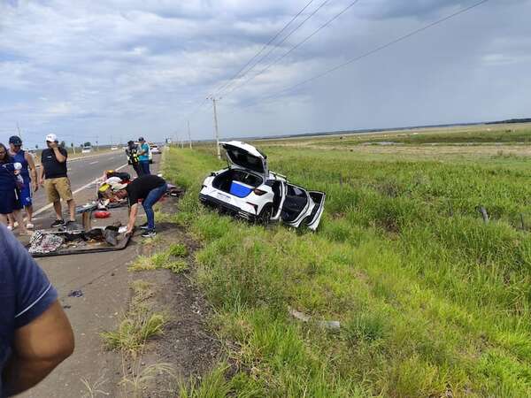 Caaguazú: accidente rutero deja tres personas heridas - Policiales - ABC Color