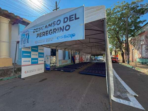 Caacupé: Essap habilitó carpa de descanso para peregrinos - Nacionales - ABC Color