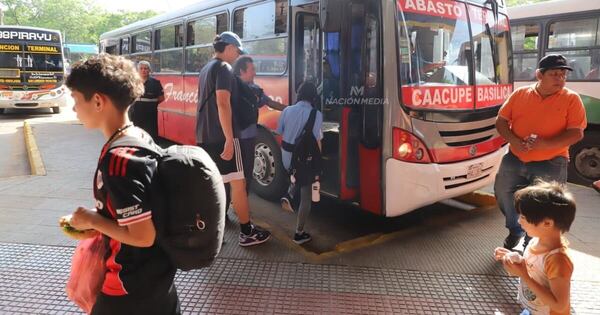 La Nación / Refuerzan seguridad en la Estación de Buses de Asunción ante llegada masiva de peregrinos