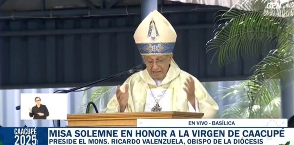 Monseñor de Caacupé exige erradicar el mal: "Cuando la corrupción toca fondo, todo se cae"