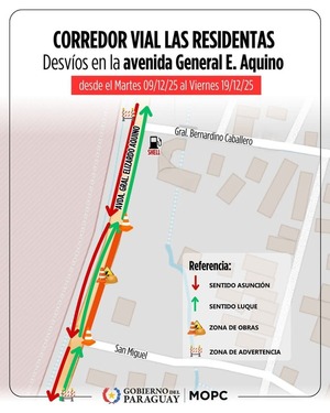 Desde mañana rigen nuevos desvíos en la avenida Elizardo Aquino