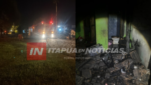 INCENDIO DESTRUYE UNA VIVIENDA EN EL BARRIO SAN PEDRO DE ENCARNACIÓN