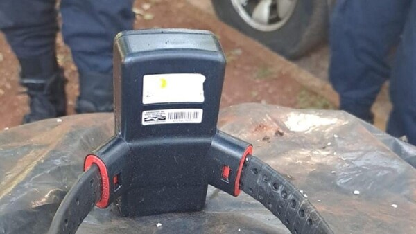 Tobillera electrónica abandonada en Ciudad del Este era de un brasileño