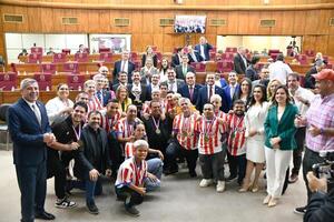 Albirroja Talla Baja recibe el premio “Arsenio Erico” en Diputados | Unicanal