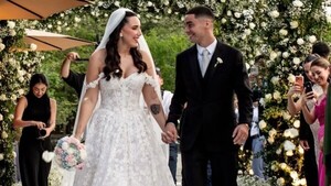 Miguel Almirón y Alexia Notto se casaron por iglesia