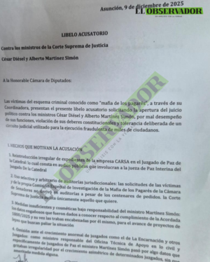 Por cinco causales de mal desempeño piden juicio político para César Diesel y Alberto Martínez Simón  - El Observador