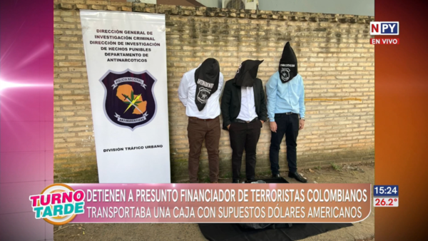 Detienen en San Lorenzo a presunto financiador de terroristas colombianos