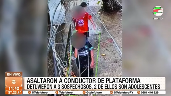 Asalto a conductor de plataforma termina con tres detenidos