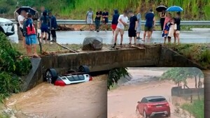 Horror en Brasil: una familia fue arrastrada por raudal y murió en plena tormenta