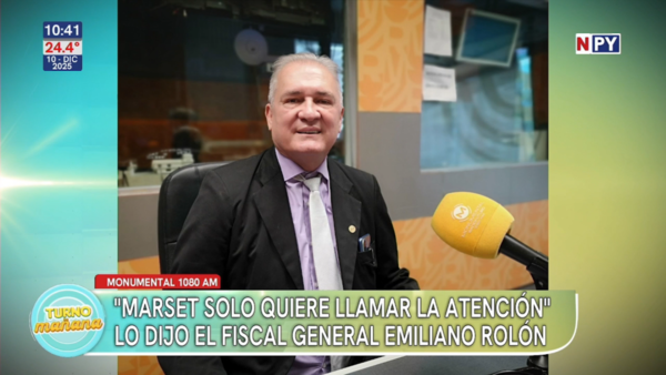 "Marset solo quiere llamar la atención", dijo el Fiscal General Emiliano Rolón