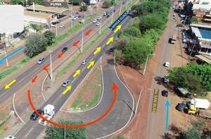 Implementan desvíos por construcción de viaducto en Ciudad del Este - ABC en el Este - ABC Color