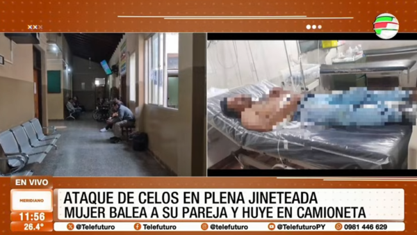 Mujer balea a su pareja por celos tras jineteada en Quiindy