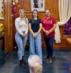 Gobernadora cartista vende "política social" con una sola bolsa de víveres