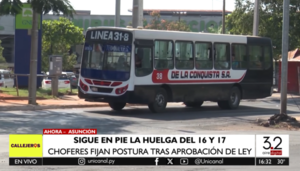 Tras aprobación de la reforma del transporte público, choferes confirman huelga | Unicanal