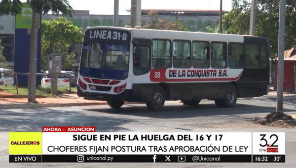 Tras aprobación de la reforma del transporte público, choferes confirman huelga | Unicanal