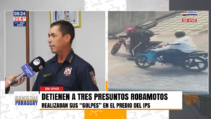 Tres detenidos por robos de motocicletas en el predio del IPS