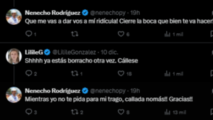 “Mientras yo no te pida para mi trago, callada nomás”, respondió Nenecho ante críticas
