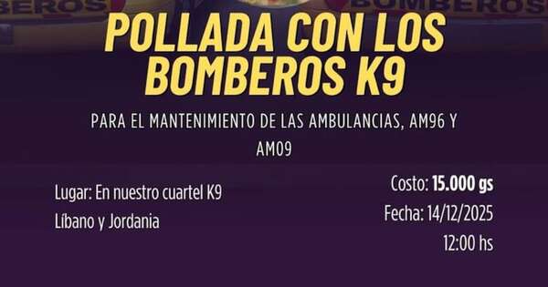 La Nación / Bomberos voluntarios de Villa Elisa organizan pollada para reparar ambulancias