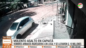 Violento asalto en Capiatá: roban G 10 millones