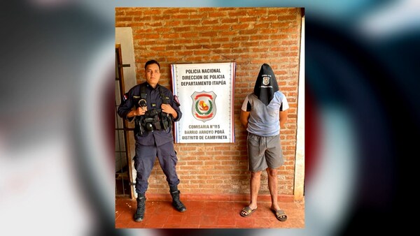 Dos aprehendidos con una tapa de desagüe hurtada en Cambyretá