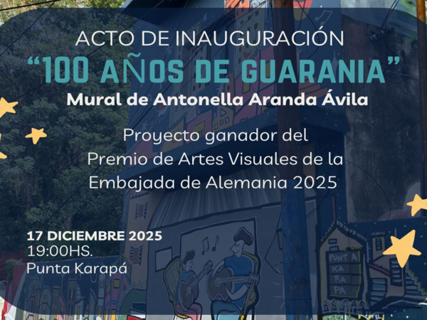 Inauguración del mural ganador alemán