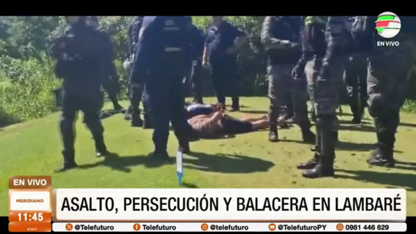 Asalto, Persecución y balacera en Lambaré