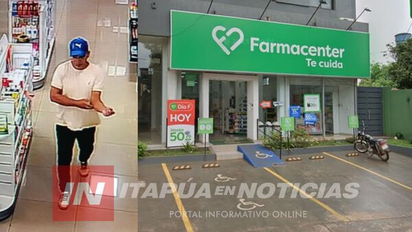 BUSCAN IDENTIFICAR AL ASALTANTE QUE PERPETRÓ UN ROBO EN FARMACIA DE CAMBYRETÁ